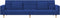 vidaXL - Slaapbank - 2-zits - met - 2 - kussens - stof - blauw