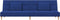 vidaXL - Slaapbank - 2-zits - met - 2 - kussens - stof - blauw