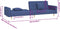vidaXL - Slaapbank - 2-zits - met - 2 - kussens - stof - blauw