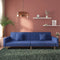 vidaXL - Slaapbank - 2-zits - met - 2 - kussens - stof - blauw