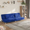 vidaXL - Slaapbank - 2-zits - met - 2 - kussens - stof - blauw