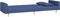 vidaXL - Slaapbank - 2-zits - met - 2 - kussens - stof - blauw