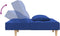 vidaXL - Slaapbank - 2-zits - met - 2 - kussens - stof - blauw
