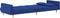 vidaXL - Slaapbank - 2-zits - met - 2 - kussens - stof - blauw