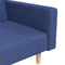 vidaXL - Slaapbank - 2-zits - met - 2 - kussens - stof - blauw