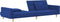 vidaXL - Slaapbank - 2-zits - met - 2 - kussens - stof - blauw