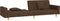 vidaXL - Slaapbank - 2-zits - met - 2 - kussens - stof - bruin