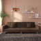 vidaXL - Slaapbank - 2-zits - met - 2 - kussens - stof - bruin