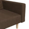 vidaXL - Slaapbank - 2-zits - met - 2 - kussens - stof - bruin