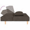 vidaXL - Slaapbank - 2-zits - met - 2 - kussens - stof - bruin