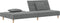vidaXL - Slaapbank - 2-zits - met - 2 - kussens - stof - donkergrijs