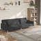 vidaXL - Slaapbank - 2-zits - met - 2 - kussens - stof - donkergrijs