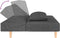 vidaXL - Slaapbank - 2-zits - met - 2 - kussens - stof - donkergrijs