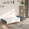 vidaXL - Slaapbank - 2-zits - met - 2 - kussens - stof - donkergrijs