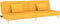 vidaXL - Slaapbank - 2-zits - met - 2 - kussens - stof - geel