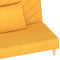 vidaXL - Slaapbank - 2-zits - met - 2 - kussens - stof - geel