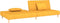 vidaXL - Slaapbank - 2-zits - met - 2 - kussens - stof - geel