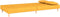 vidaXL - Slaapbank - 2-zits - met - 2 - kussens - stof - geel
