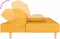 vidaXL - Slaapbank - 2-zits - met - 2 - kussens - stof - geel