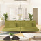 vidaXL - Slaapbank - 2-zits - met - 2 - kussens - stof - groen