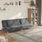 vidaXL - Slaapbank - 2-zits - met - 2 - kussens - stof - lichtgrijs