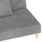 vidaXL - Slaapbank - 2-zits - met - 2 - kussens - stof - lichtgrijs