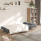 vidaXL - Slaapbank - 2-zits - met - 2 - kussens - stof - lichtgrijs