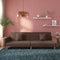 vidaXL - Slaapbank - 2-zits - met - 2 - kussens - stof - taupe