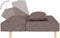vidaXL - Slaapbank - 2-zits - met - 2 - kussens - stof - taupe
