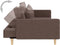 vidaXL - Slaapbank - 2-zits - met - 2 - kussens - stof - taupe