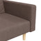 vidaXL - Slaapbank - 2-zits - met - 2 - kussens - stof - taupe