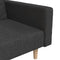 vidaXL - Slaapbank - 2-zits - met - 2 - kussens - stof - zwart