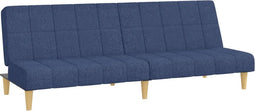 vidaXL - Slaapbank - 2-zits - stof - blauw