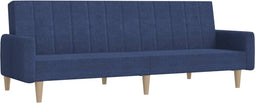 vidaXL - Slaapbank - 2-zits - stof - blauw