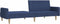 vidaXL - Slaapbank - 2-zits - stof - blauw