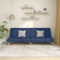 vidaXL - Slaapbank - 2-zits - stof - blauw
