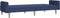 vidaXL - Slaapbank - 2-zits - stof - blauw
