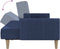 vidaXL - Slaapbank - 2-zits - stof - blauw
