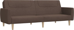 vidaXL - Slaapbank - 2-zits - stof - taupe