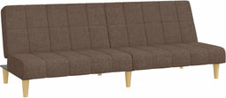 vidaXL - Slaapbank - 2-zits - stof - taupe