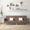 vidaXL - Slaapbank - 2-zits - stof - taupe