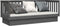 vidaXL - Slaapbank - 75x190 - cm - massief - grenenhout - grijs