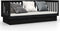 vidaXL - Slaapbank - 75x190 - cm - massief - grenenhout - zwart