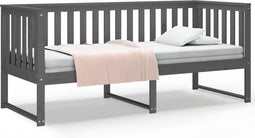 vidaXL - Slaapbank - 80x200 - cm - massief - grenenhout - grijs