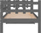 vidaXL - Slaapbank - 80x200 - cm - massief - grenenhout - grijs