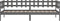 vidaXL - Slaapbank - 80x200 - cm - massief - grenenhout - grijs