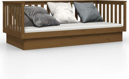 vidaXL - Slaapbank - 80x200 - cm - massief - grenenhout - honingbruin