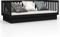 vidaXL - Slaapbank - 80x200 - cm - massief - grenenhout - zwart
