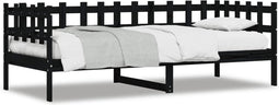 vidaXL - Slaapbank - 80x200 - cm - massief - grenenhout - zwart