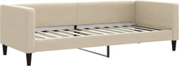 vidaXL - Slaapbank - 80x200 - cm - stof - crèmekleurig